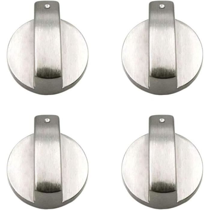 Boutons commande gaz 6mm argent, 6 pièces alliage zinc cuisinière four