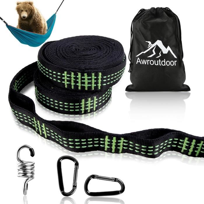 Bangbobi 2 Packs Cordes Pour Hamac 2m Avec Mousquetons - Attache Arbre Hamac Robuste 300kg