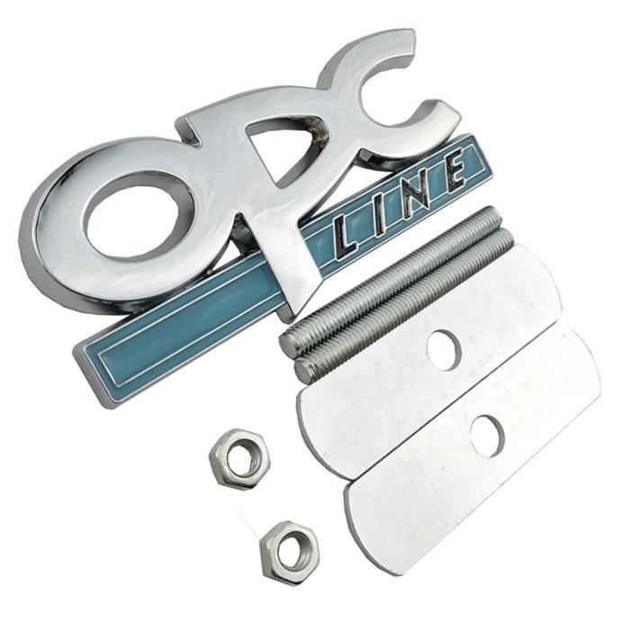 AIHONTAI® LOGO -OPC LINE- CALANDRE AUTO VOITURE EMBLEME BADGE 3D CHROME POUR OPEL ZAFIRA B CORSA MOKKA REGAL ASTRA G ID582