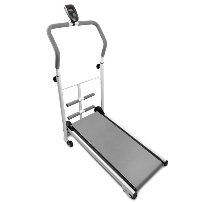 Tapis de Course Fitness le sit-up Gris avec écran LCD Multifonctions