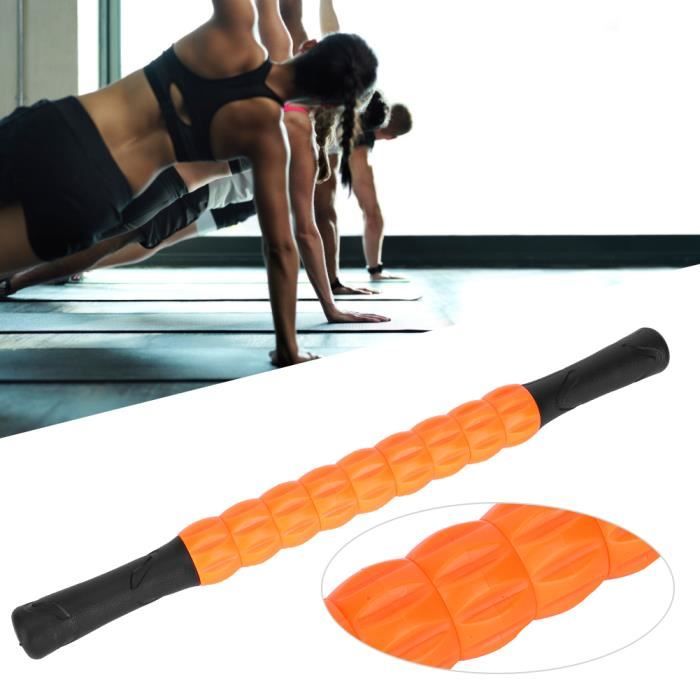 Rouleau de massage musculaire Fitness Fascia Rods haute résistance(Orange )