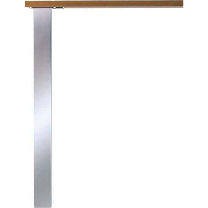 PIED DE TABLE CARRÉ Brossé aspect inox L80xH870 - 80x80 Inox