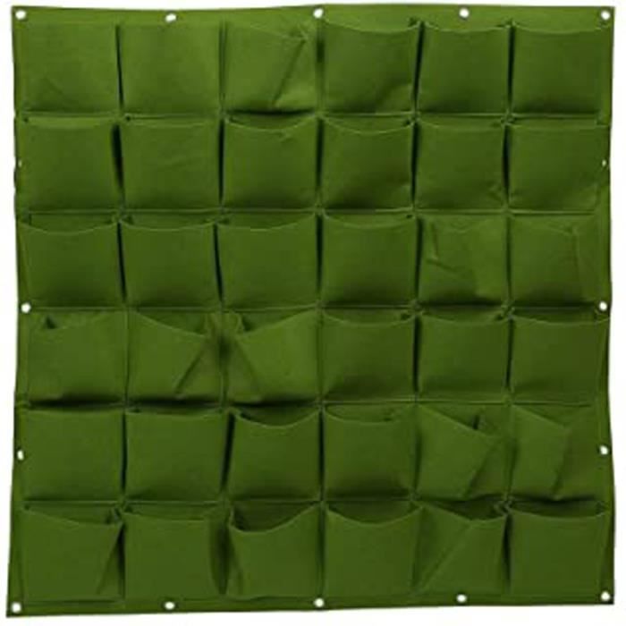 Sacs De Culture Muraux Support De Plus En Plus D'Intérieur Pour Plantes D'Extérieur, 36 Poches Jardinière Verticale Pour Plantes Lég