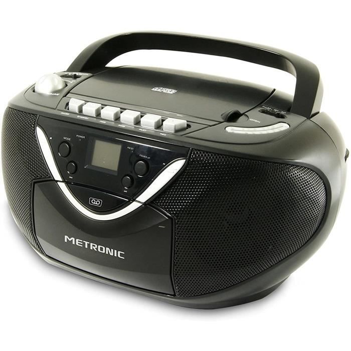 Metronic 477131 Radio CD MP3 avec Lecteur Enregistreur Cassette