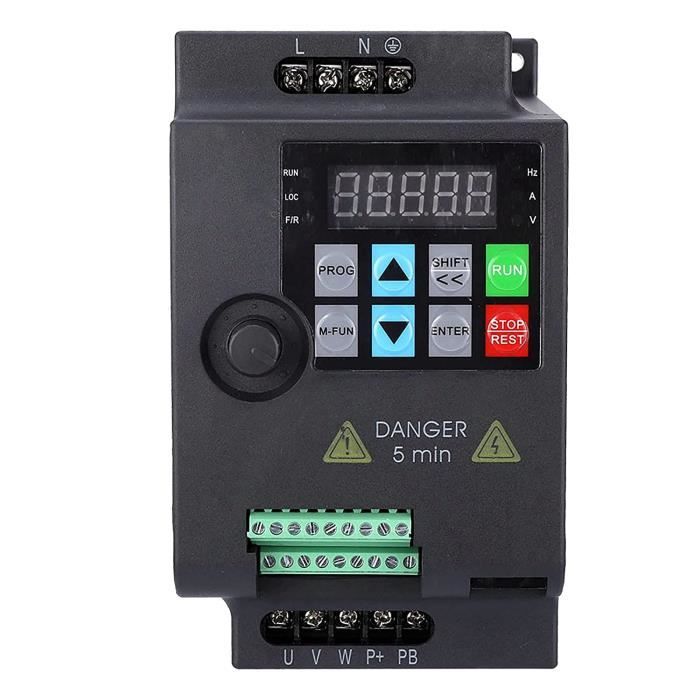 Mini Convertisseur de Frequence, 220V / 380V 0.75/1.5/2.2Kw, 3 Phases Convertisseur De FreQuence De ControLeur De Vitesse VFD
