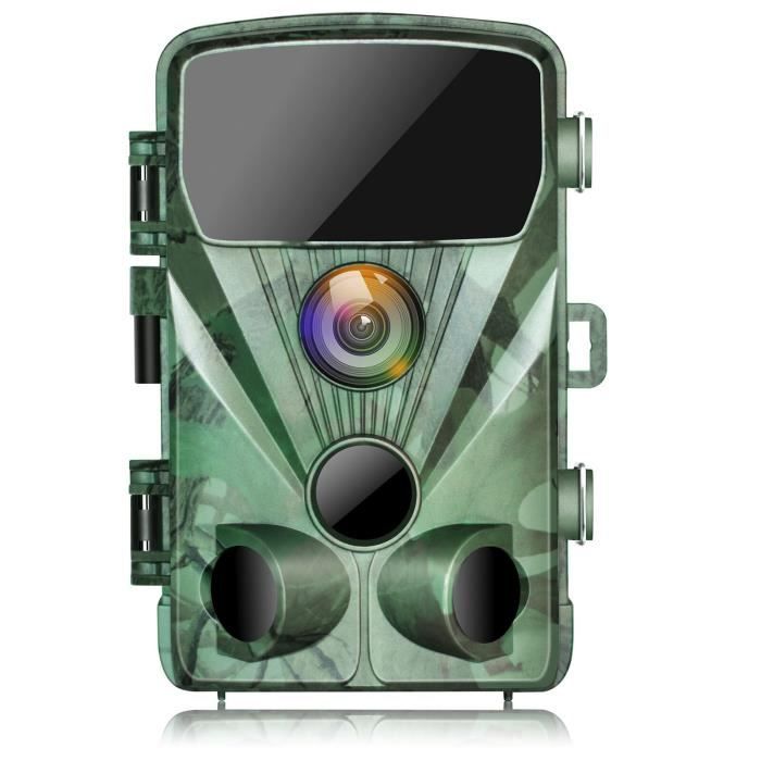 Caméra de Chasse 4K 20MP CAMPARK Trail caméra 42 LEDs avec 3 capteurs infrarouges de vision nocturne 120 ° détection ,2,4'' écran