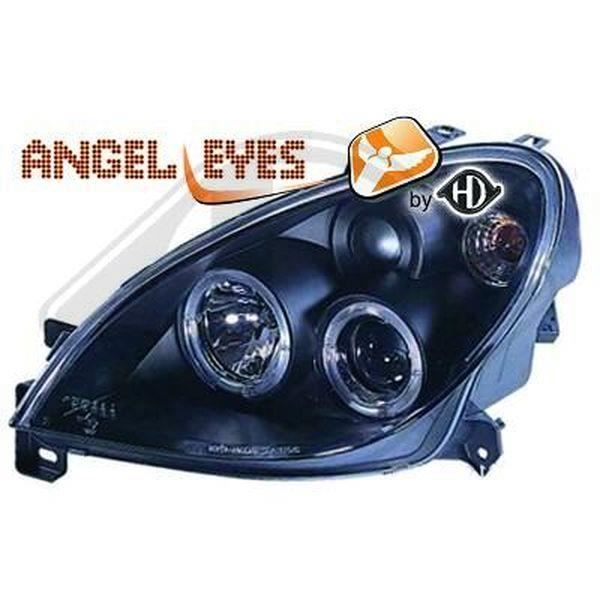 Paire de feux phares Citroen Xsara 00-04 angel eyes noir (381)