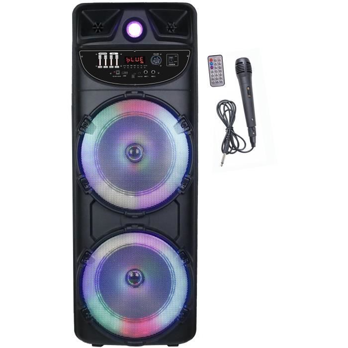 INOVALLEY MS02XXL Enceinte Karaoke Trolley - Bluetooth -1000W