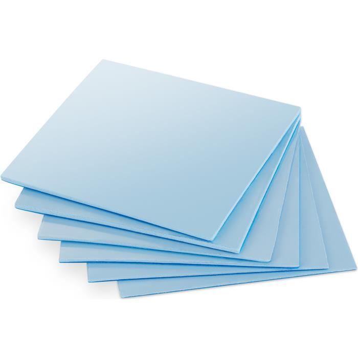 6x pad thermique 50x50 mm, conductivité thermique de 6 W/mk (3 épaisseur diff.)