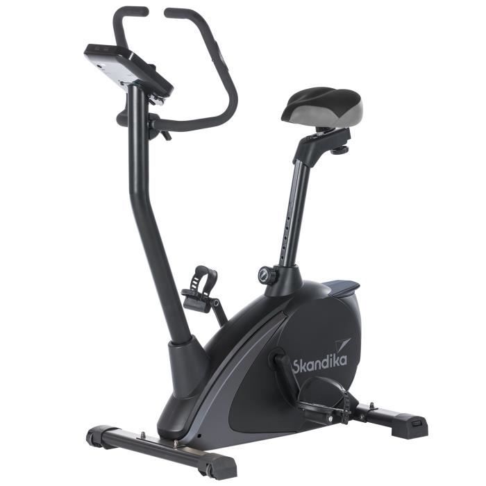 Skandika Vinneren - Vélo d'appartement ergomètre - Inertie 11 kg - 12 Prog - Bluetooth - Contrôle par appli - Support Tablette -