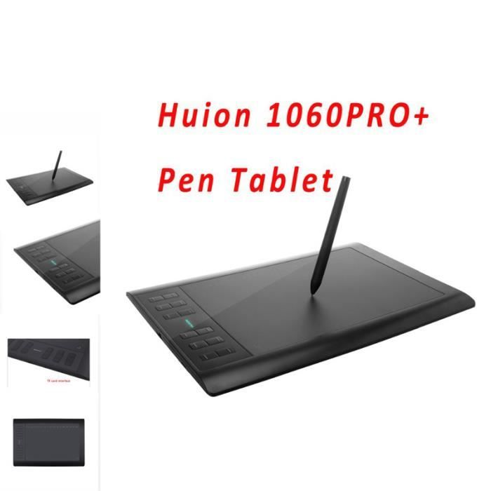 Huion 1060 Pro + 10 x 6,25 pouces tablettes graphiques numériques tablette à dessin