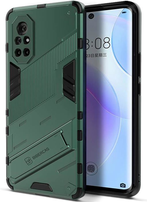 Custodia Honor 400 In Silicone Con Cordoncino - Effetto Marmo Verde, Antiurto E Morbida