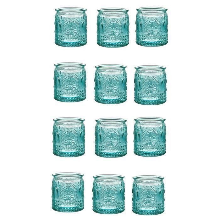 Bougeoirs Naturels Empilables Lot De 12 Photophores En Bois Naturel | Bougeoirs Votifs Vintage Pour Mariage, Noël, Décoration Photophore Bois - 8