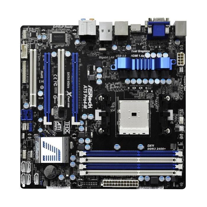 Carte mère ASRock A75 PRO4-M AMD A75 Socket FM1 4xDDR3 32GB Micro ATX - Asrock