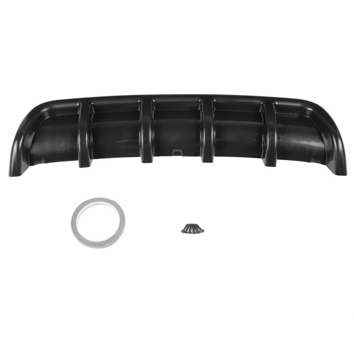 Diffuseur Arrière Spoiler 4 Pièces Universel - Look Sport Carbone Noir - Aileron Pare-Chocs Voiture