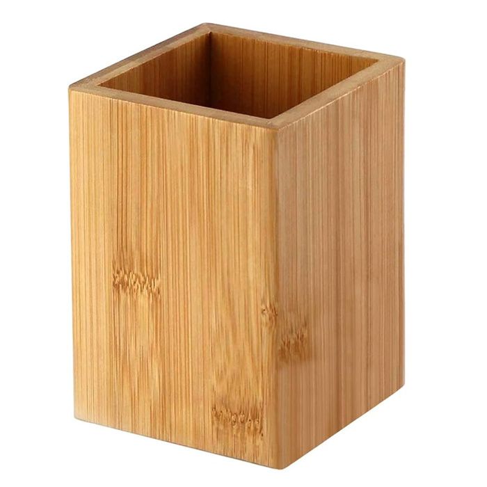 Pot à Crayons Bambou Naturel – Organisateur Bureau Et Maquillage Multifonction, Écologique Et Élégant