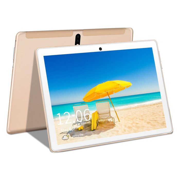 Tablette 10 Pouces 4G LTE Tablette Tactile Android 4 Go RAM 64 Go ROM / TF 128 Go Double SIM WiFi 8 MP + 5 MP 8000 mAh GPS