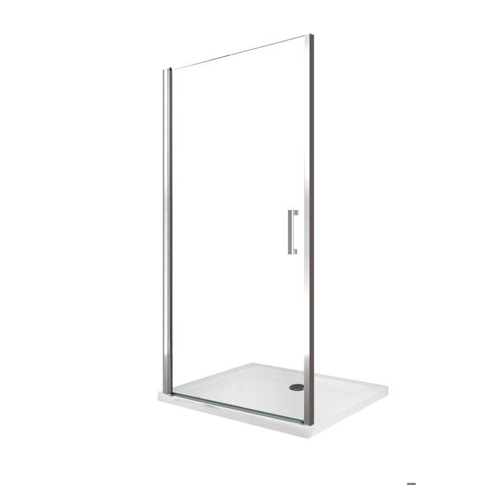 Porte de douche de 8 mm à battant pour installation en niche H.200 réversible – 84-88 cm