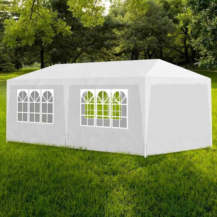 Tonnelle de jardin-Tente de réception 3 x 6 m Blanc SHL63173