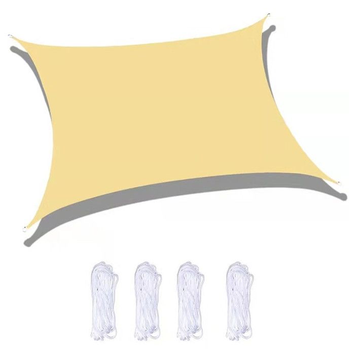 Voile dombrage 2x25m jaune pour terrasse jardin toile Style 1 Étiquette