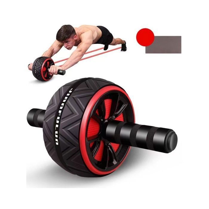 Roue Abdominale à Rebond Automatique Flintronic – Double Roue, Support Coude, Poignées EVA Antidérapantes, Silencieuse, Débutants