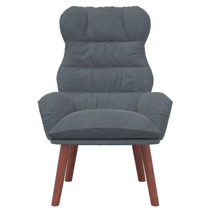 TOP 2026 Chaise Relax - 1 place Fauteuil - Gris foncé 69x74x93 cm Velours FF5035