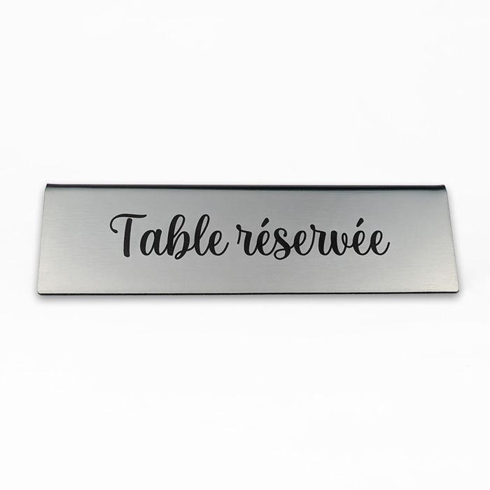 Chevalet de table “Table réservée” original - Gravure recto verso ...