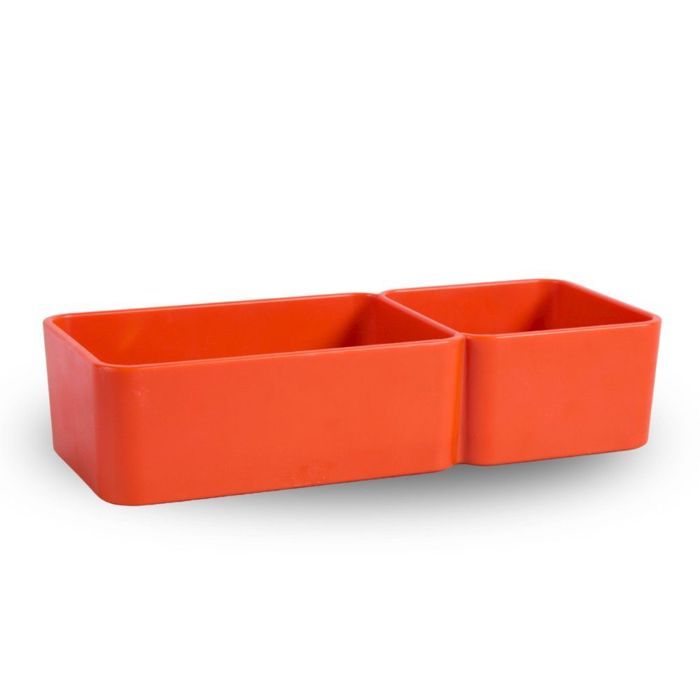Mangeoire double rouge brique pour rongeurs CHICKA