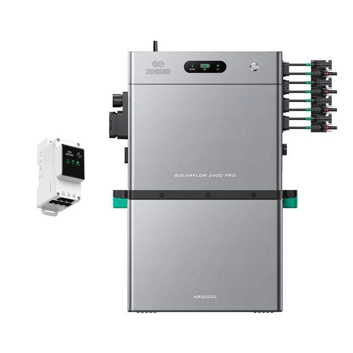 Zendure SolarFlow 2400 Pro - Batterie Solaire 2400W 24-168kWh avec Compteur intelligent 3CT avec AB3000L (2.88 kWh)