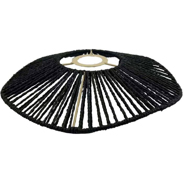 Abat-jour de plafond rustique Décors faits à la main Lampe de table Lampes suspendues Abat-jour suspendu pour E27 noir