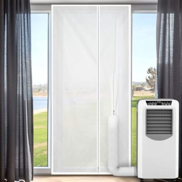 Joint de Porte pour Climatiseurs Mobiles 90 210 cm Kit Calfeutrage Climatiseur Porte Fenetre Facile à Installer Ne Nécessite Aucu