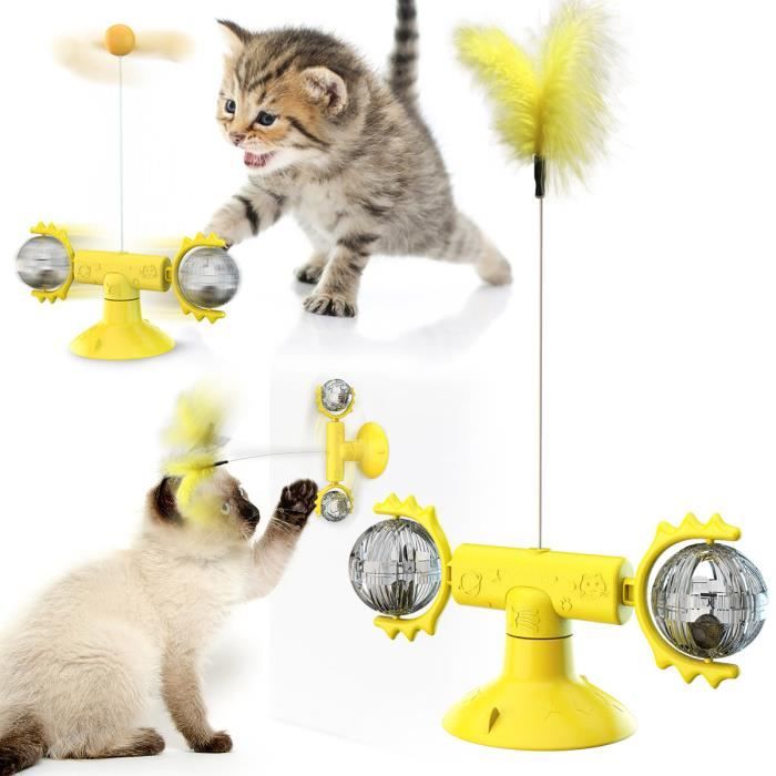 Jouets Pour Chats Jouet Tourbillonnant Chat Moulin A Vent Tourne Disque Jouet Pour Chat Jouet Pour Chat Jaune Cdiscount