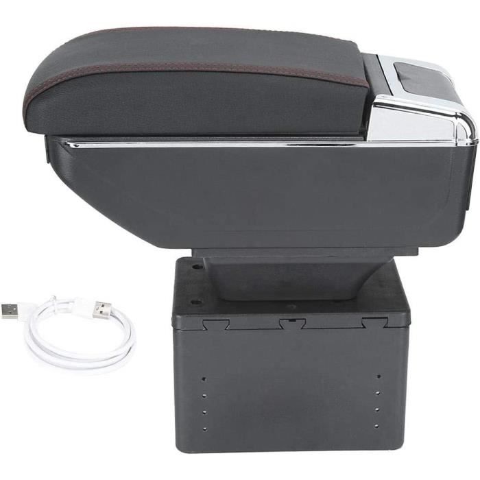 Accoudoir Central Universel Pour Dacia - Console Rangement Noir - Réglable