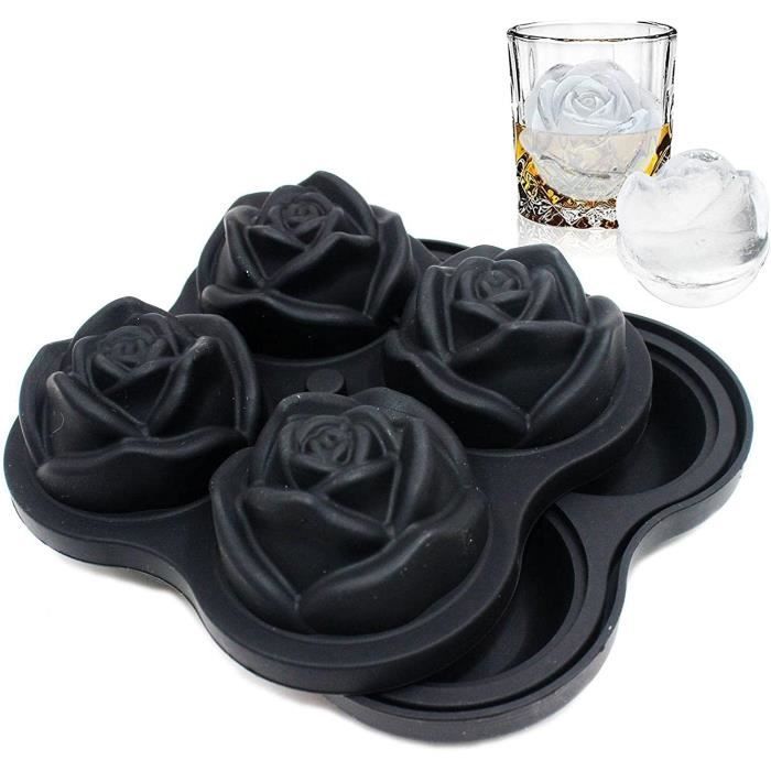 2 Bacs à Glace SUNJULY 1.5L - Réutilisables, Couvercle Silicone, Empilables, Sans BPA - Pour Glace Maison, Rangement Congélo