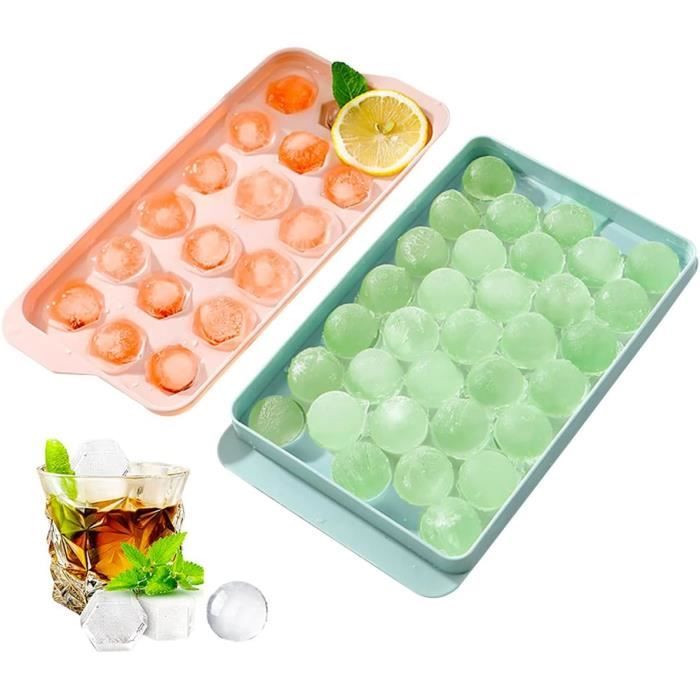 Moules À Glaçons, 2 Pièces Bac Glacon Silicone Moules Ice Ball Bac Glaçons Réutilisable Ensemble
