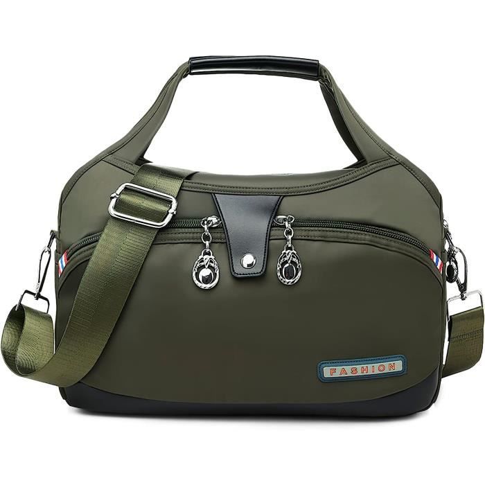Sac Bandoulière Femme Imperméable - Multi-poches, Design Minimaliste Pour Quotidien Et Voyage