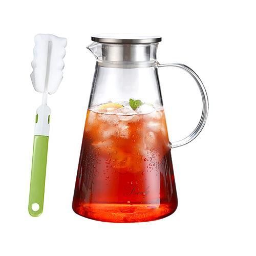 Webao Carafe en Verre 1,5 litres Borosilicate Pichet avec