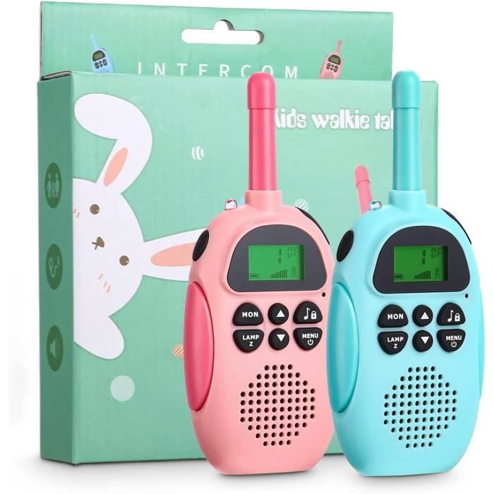 Talkie-walkies Enfants Talkie-walkie enfants talky-walky avec lampe de  poche rétroéclairée 3 km de portée pour les aventures extérieures