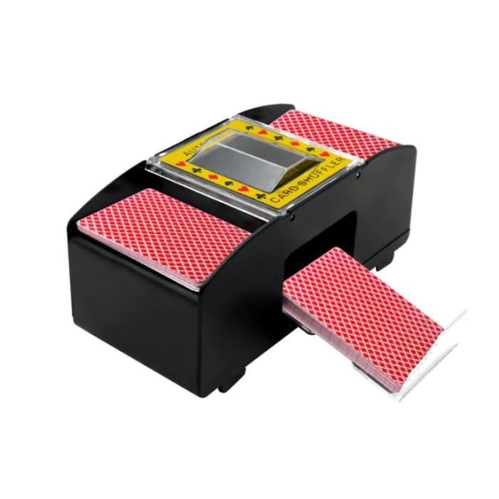 Distributeur de cartes de jeu électronique mélange de cartes automatiques avec batterie et 2 paires de poker mélangeur de cartes