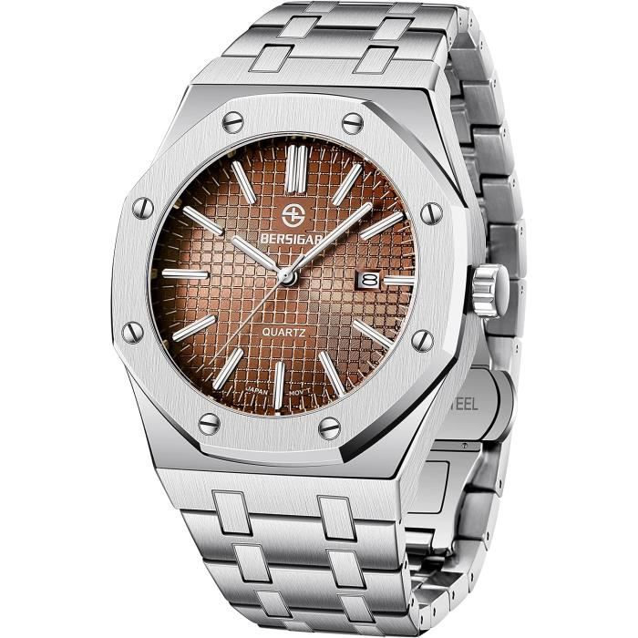 Montre deals homme octogonale