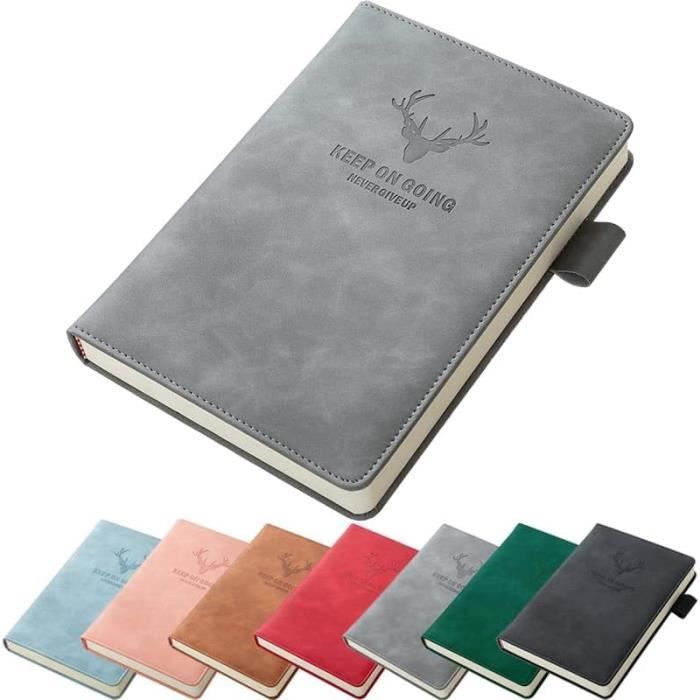 Carnet De Notes A5 - Couverture Souple Cuir, Passant Stylo - 160 Pages Lignées - Pour Bureau, études, Journal - Bleu Azur