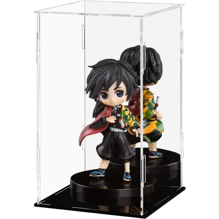 Vitrine acrylique transparente avec miroir pour figurines