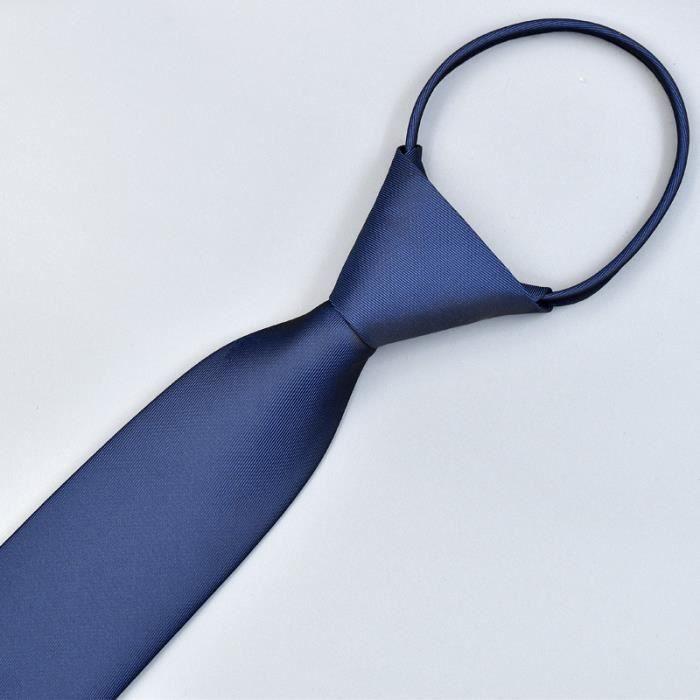 Cravate Homme Cravate Zippée Facile d'affaires Soirée Mariage - Bleu