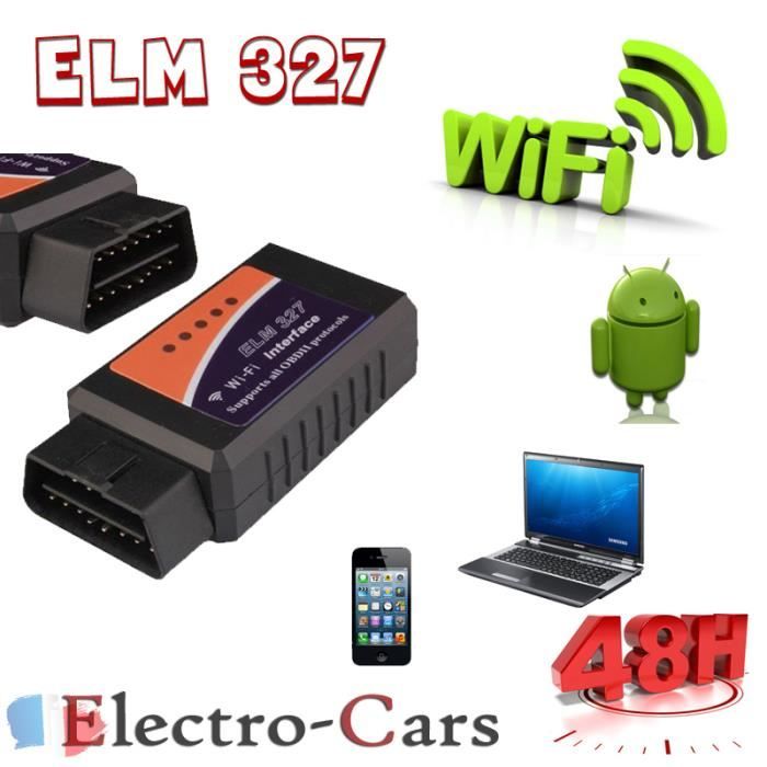 IPHONE ANDROID COM MULTIMARQUES WIFI Interface DIAGNOSTIQUE ELM327 USB