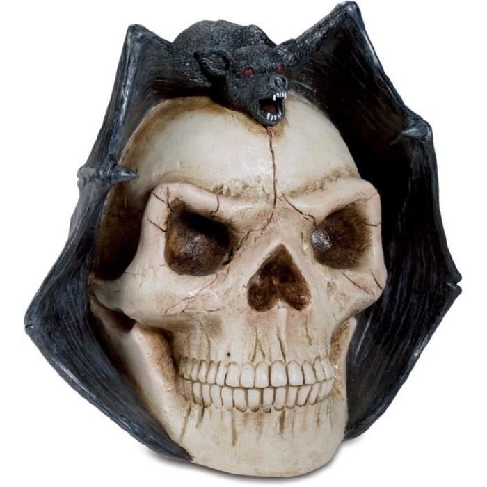 Tirelire Gothique Crane Chauve Souris Tete De Mort Cdiscount Maison
