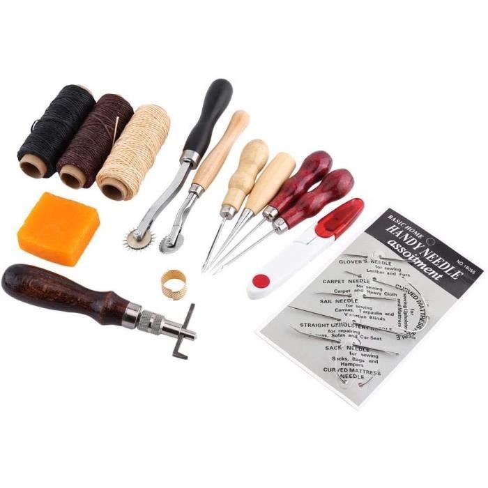 Kit De Couture 37 Pièces - Aiguilles Gros Chas, Fils, Enfile-Aiguille - Pour Débutants, Réparations, Voyage - Trousse Compacte