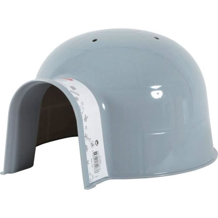 Igloo cachette pour rongeurs - Zolux - Plastique - Grand modèle - Gris - 265x30x17 cm