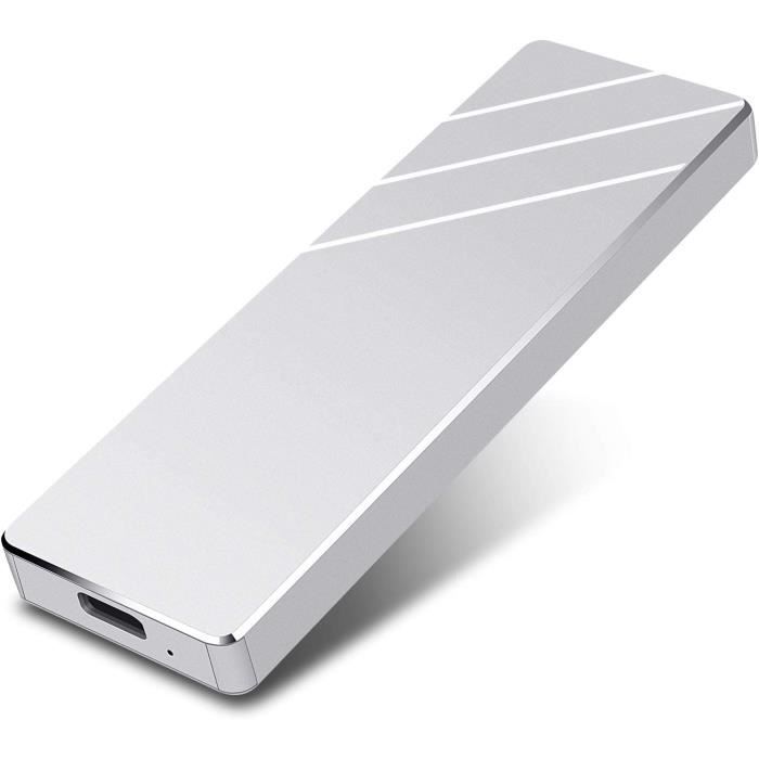 Laptop Mac Desktop MacBook Xbox One Disque Dur Externe 1to 1To, Argent Disque Dur Externe USB3.1 Type-C pour PC 