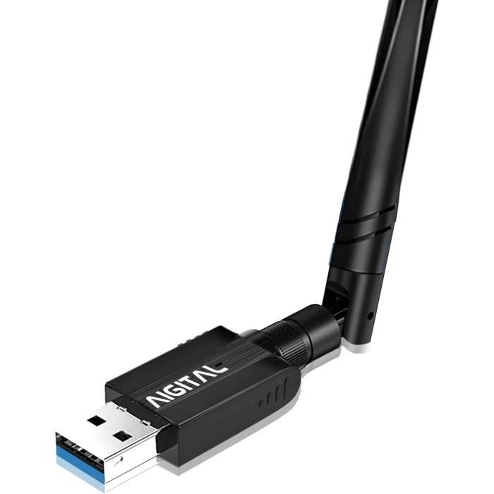 Clé WiFi Puissante AC1200 Mbps, Adaptateur WiFi 2.4ghz 5ghz, dongle