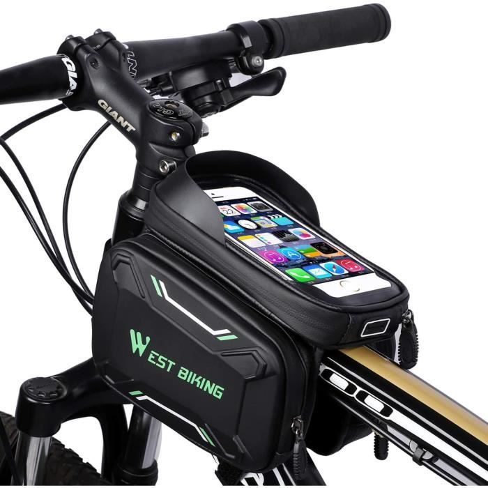 Sacoche De Vélo étanche Avec Support Téléphone - Pour Cadre (tube Supérieur) - Capacité 1.7L